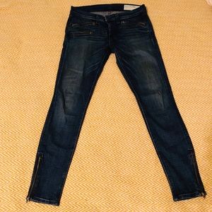 Rag & Bone Zippered Skinny Jeans